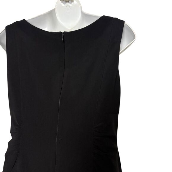 R&M Richards Petite Womens Black Ruffle 3D Stretch Sheath Whimsigoth Dress 8P - Picture 13 of 16